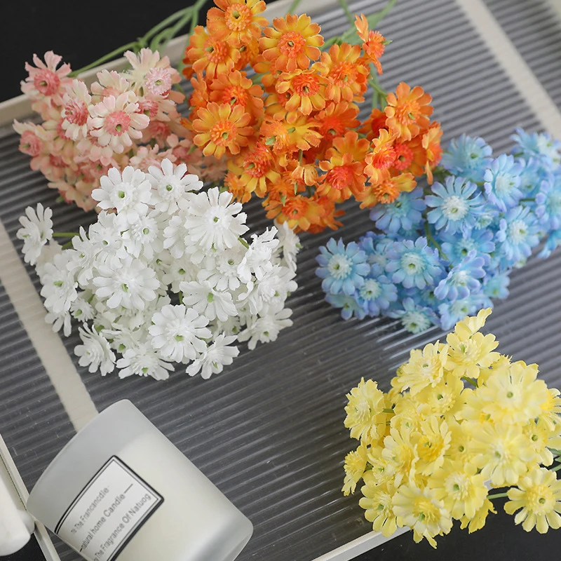 35 cm stile rurale fiore artificiale bouquet floreale fai da te materiali coordinati margherita artificiale piccola decorazione morbida per la casa fresca