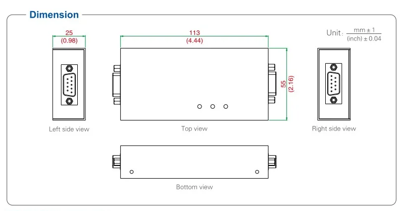 UOTEK UT-208 الصناعية RS232 إلى RS-485 RS422 محول معزول مع عزل جودة عالية