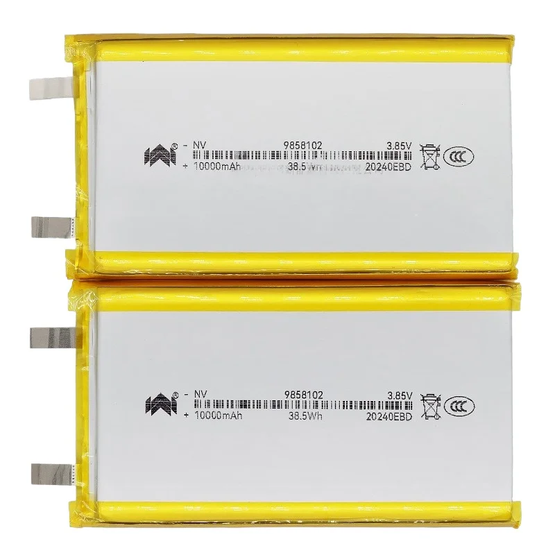 10PCS 3.8V 9858102 Li Polymer Lithium Battery 10000mAh for Xiaomi Power Bank Navigator Tablet MID Batterie