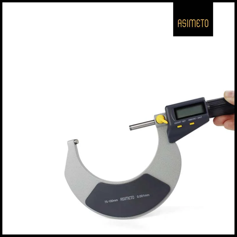 

Asimeto Carbide tipped measuring faces Ratchet friction thimble Electronic Outside Micrometers