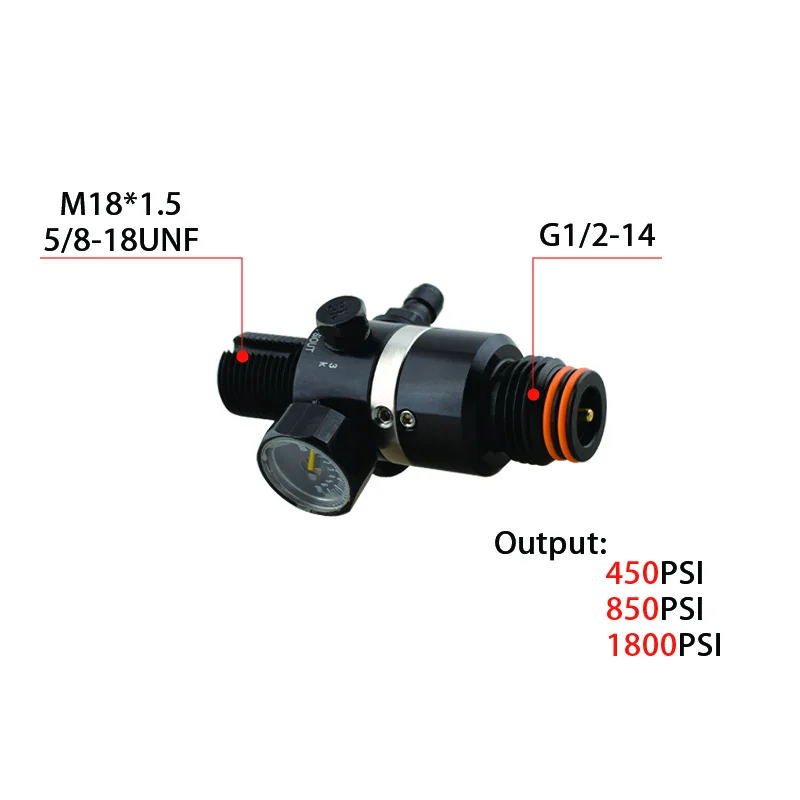 HPA Scuba 4500Psi 300Bar Rotatable Pressure Regulator Gas Cylinder Refill Filling Adapter Reducing Valve For Diving Aquarium