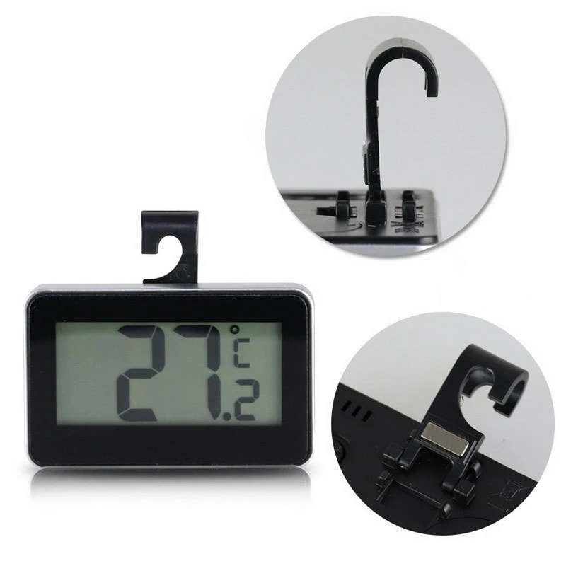 Multi-Purpose Thermometer Precision Fridge Freezer With Adjustable Stand Magnet Screen Waterproof Refrigerator Thermometer Tool
