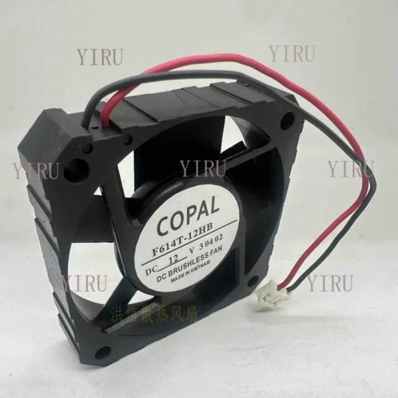 L  for COPAL 6015 F614T-12HB DC12V 60*15MM 2-Pin Cooling Fan