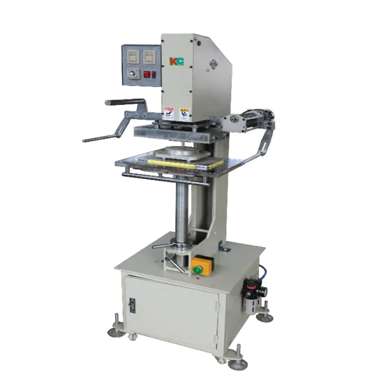 220V Automatic Pneumatic Hot Foil Stamping Machine Embossed Plastic Bucket Covers New Motor Heat Letterpress Leather Paper Print