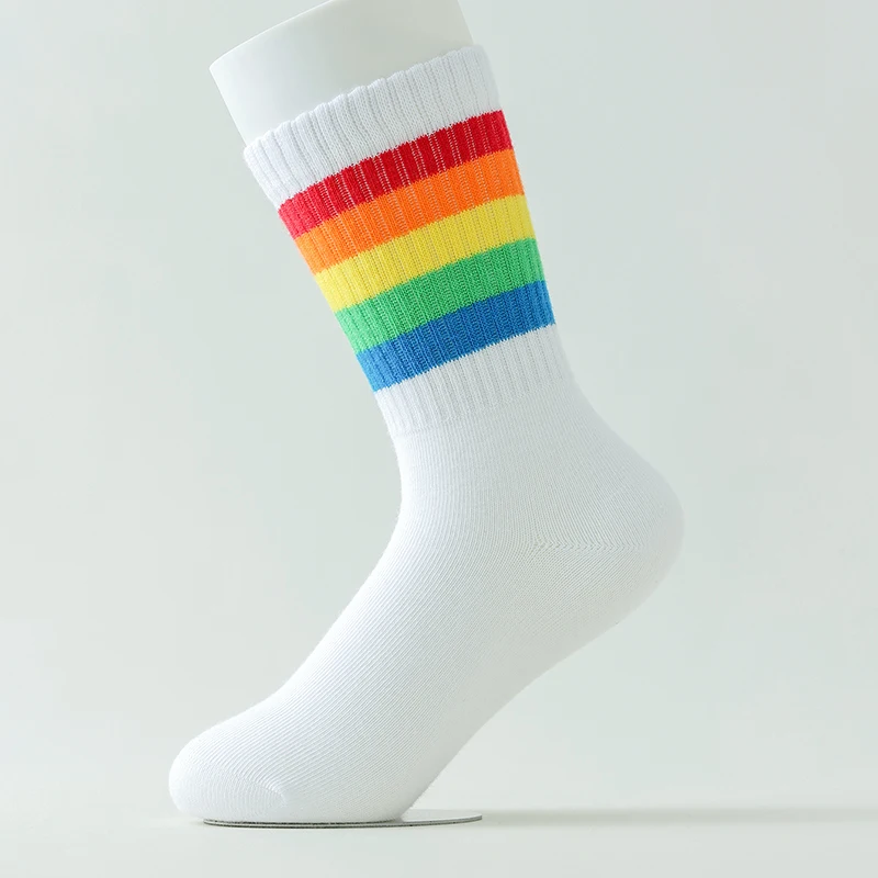 6pairs /pack Boys' Fun Colorful Pattern Crew Dress Sport Socks  7-11Years Boys High Quality Cotton Casual Socks For All Seaons