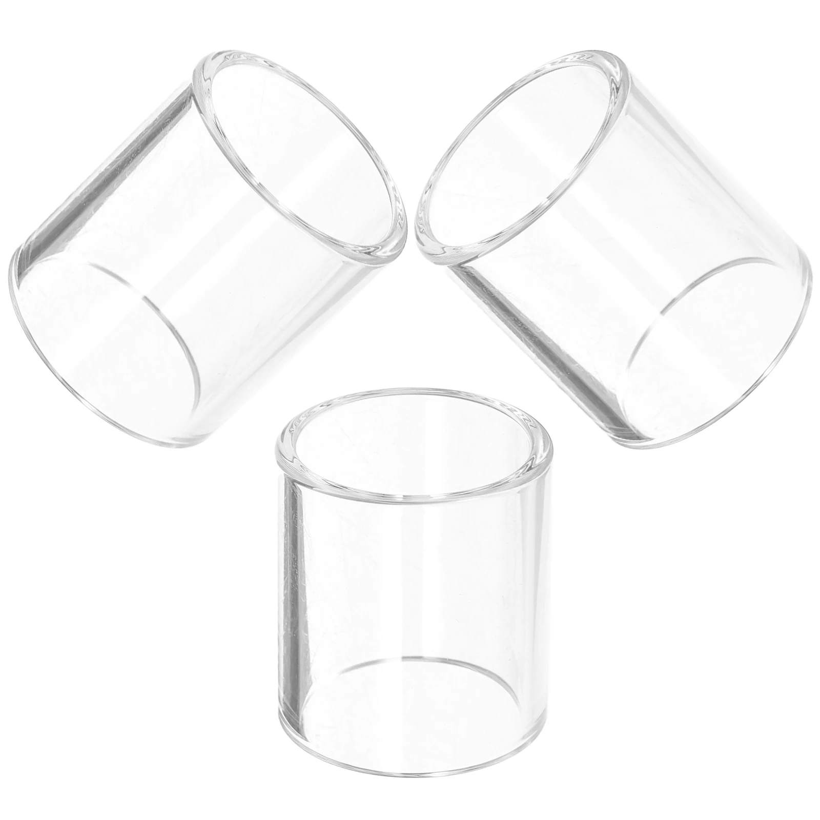 

3Pcs Guitar Transparent Finger Sleeve Slide Glass Clear Tone Ring Design Stability Accessories Electrical Slider
