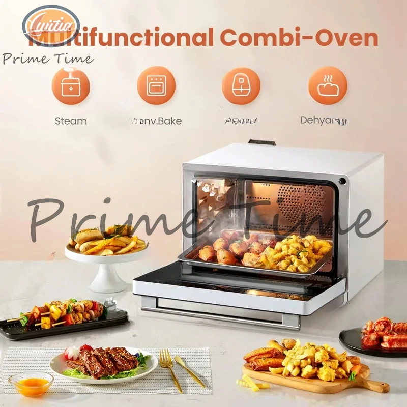 FOTILE ChefCubii 4-In-1 Countertop Convection Steam Combi Oven Air Fryer Dehydrator with Temperature Control, 40 Preset Menu And