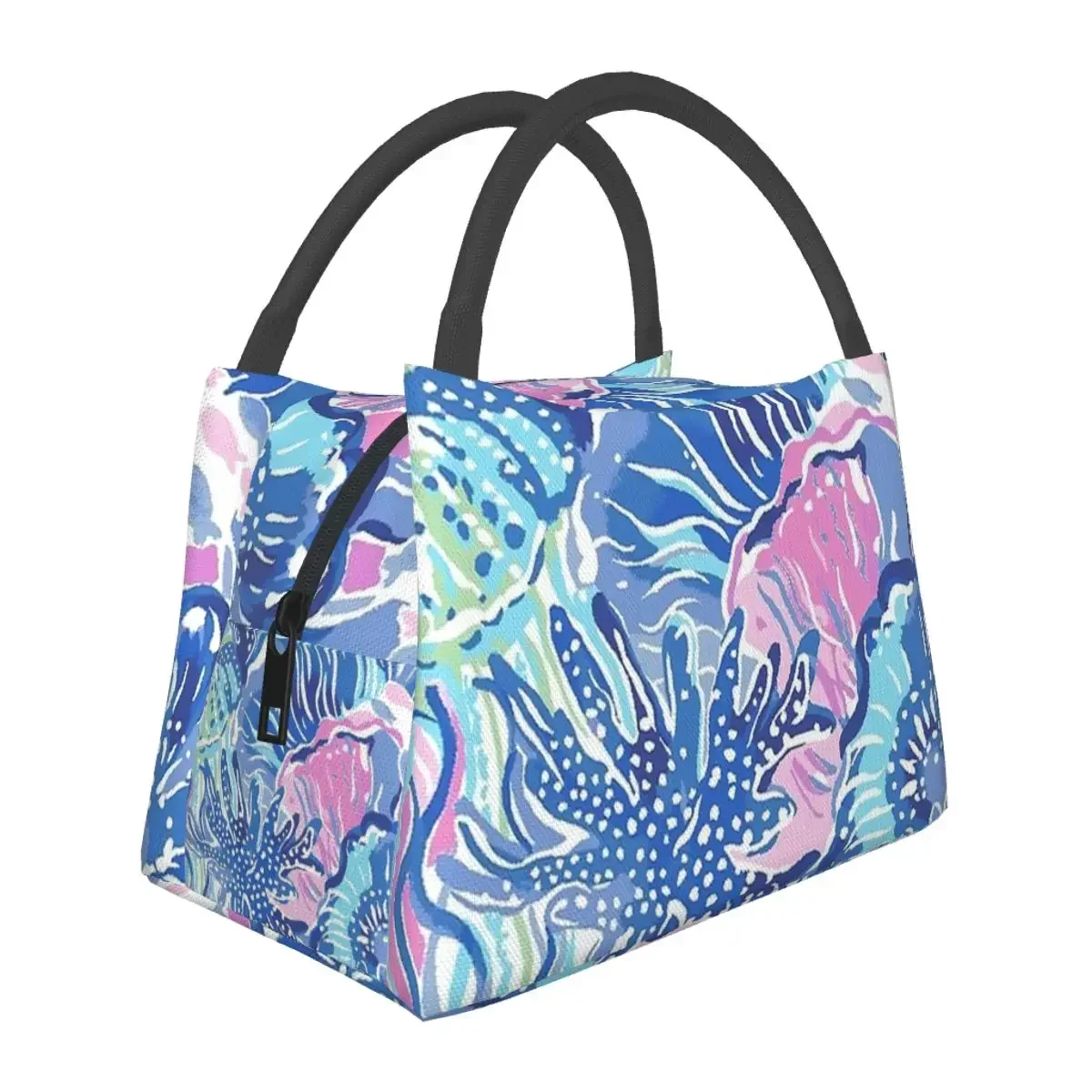 

Lily Pulitzer Lunch Bags Insulated Bento Box Portable Lunch Tote Picnic Bags Cooler Thermal Bag for Woman Kids School