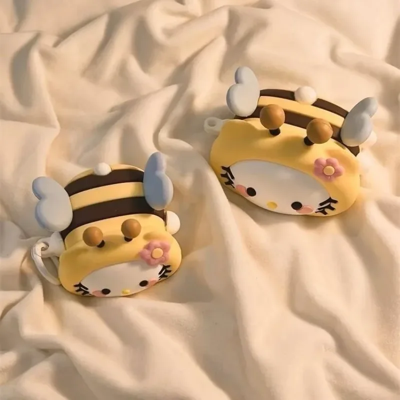 سانريو مرحبا كيتي سيليكون حقيبة سماعة الاذن ل Airpods 1 2 3 4 برو برو 2 حافظة صغيرة العسل غطاء قدر سماعات واقية