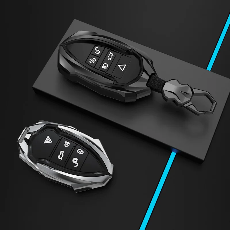 

For Land Rover Range Rover Sport Evoque Freelander Velar Discovery 4 Jaguar XE XJ XF Guitar Fashion Car Key Case Cover Fob