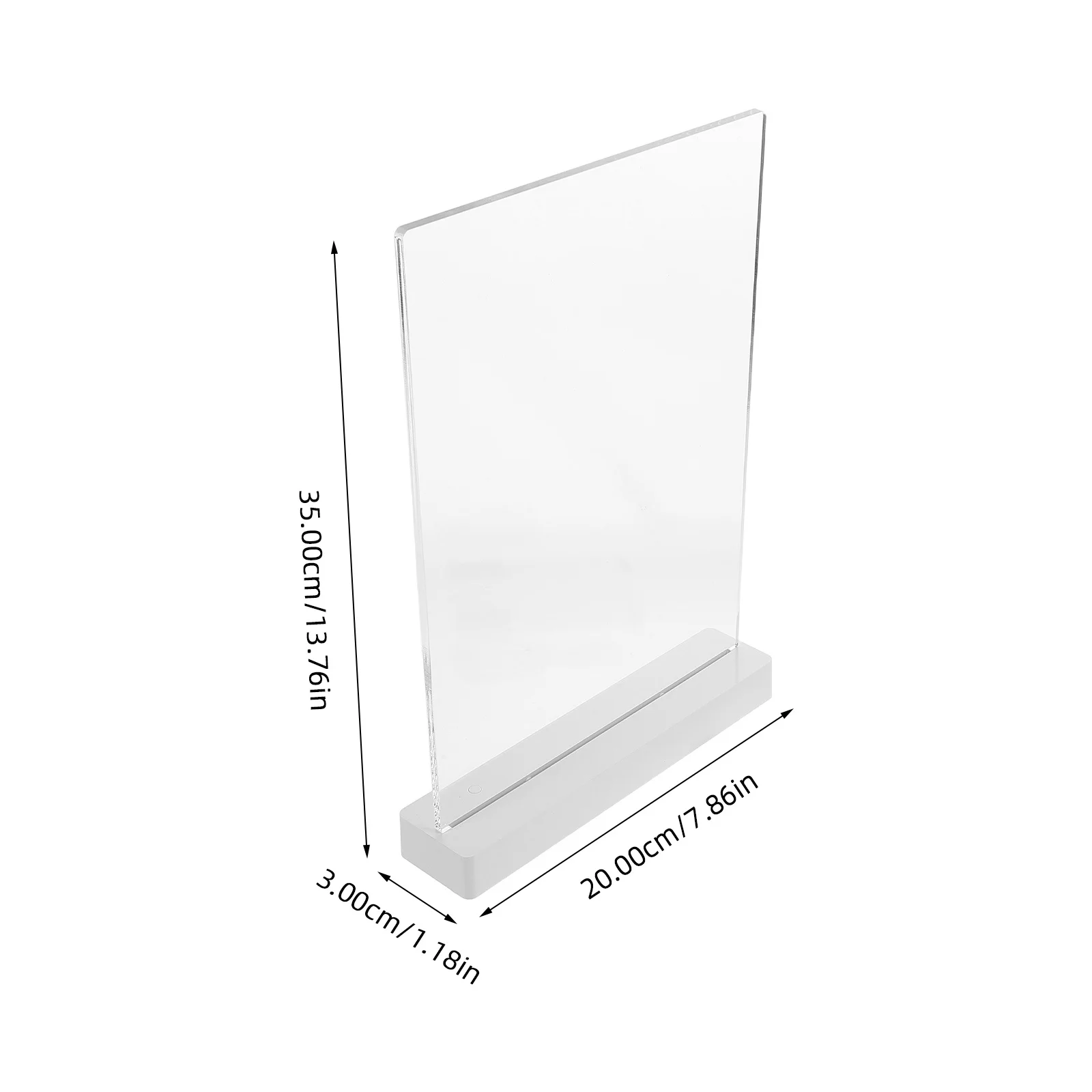 1Set LED Drawing Board Rechargeable Acrylic Light Up Desktop Message Display for Bars Shops Restaurants Lighted Note Display