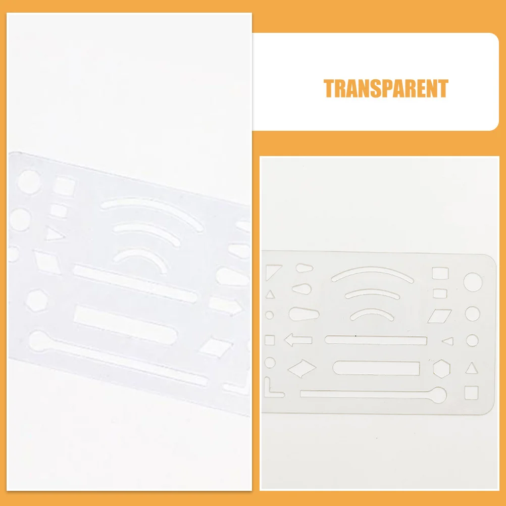 3 قطعة درع مسح بلاستيكي ذو حواف ناعمة أداة رسم متعددة الاستخدامات لتحتاج المحو الدقيق مساطر قياس البناء #2