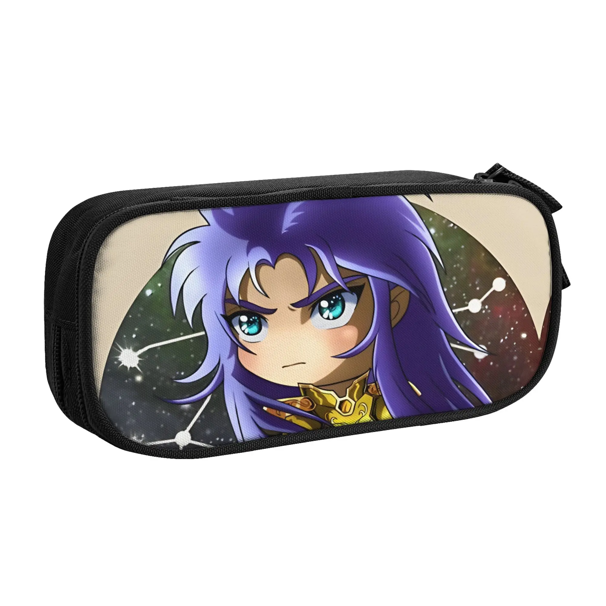 Large Capacity Bags for Child Cartoon Chibi   Gemini Saga Oversized  Handheld Study Bag for Boys Gilrs Kids