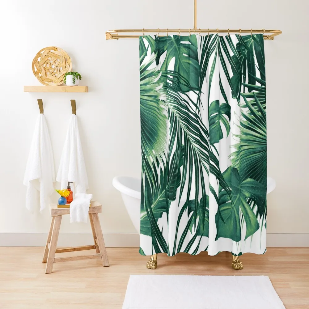 

Tropical Jungle Leaves Dream #7 #tropical #decor #art Shower Curtain Anti-Mold Waterproof Shower Bathroom Showers Curtain