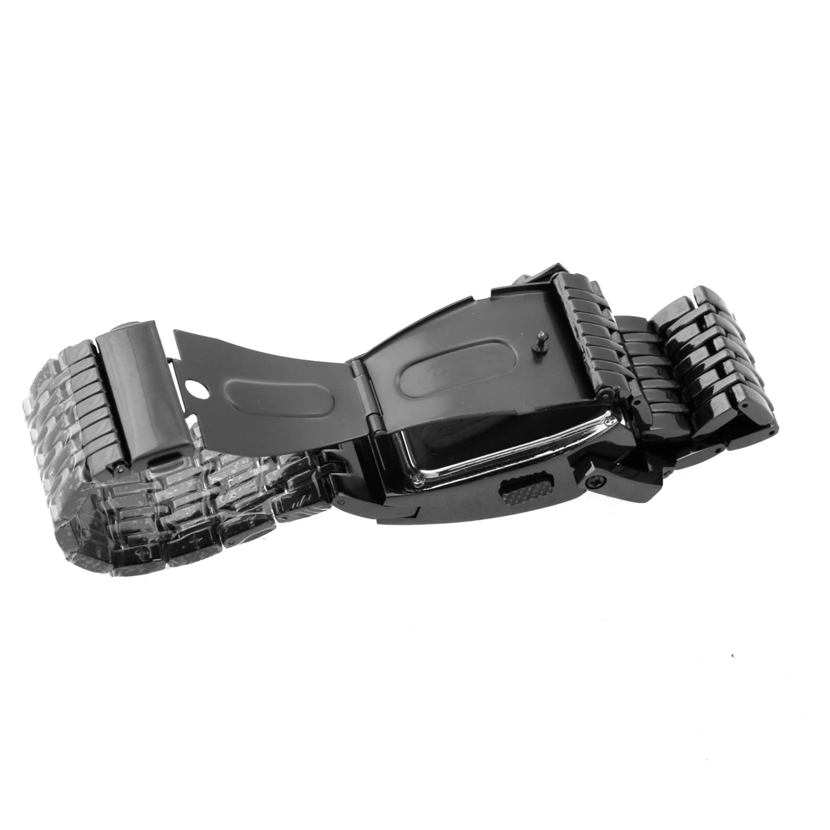 

LED Digital Wrist Watch for Men Hz467 Black Waterproof 30M Blue Screen Display Alloy Strap Stainless Fashion Cool