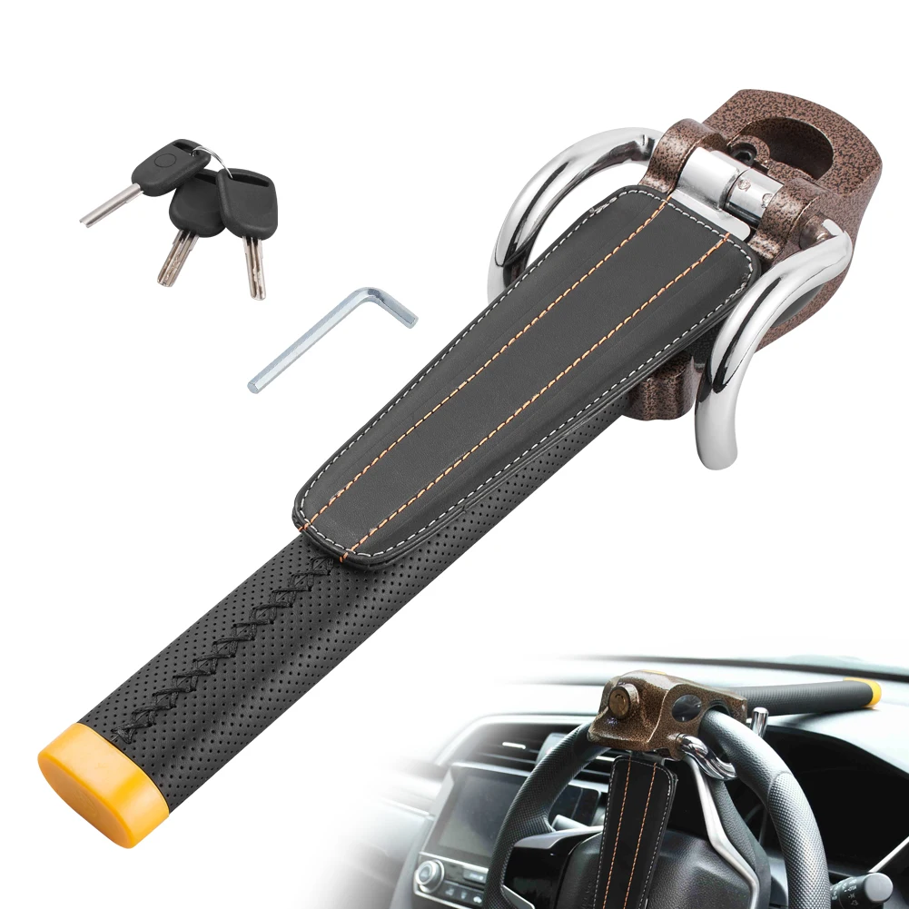 

Car Steering Wheel Lock Universal Premium Quality Powerful Steering Wheel Lock Anti-Theft Device Fit with 3 Keys