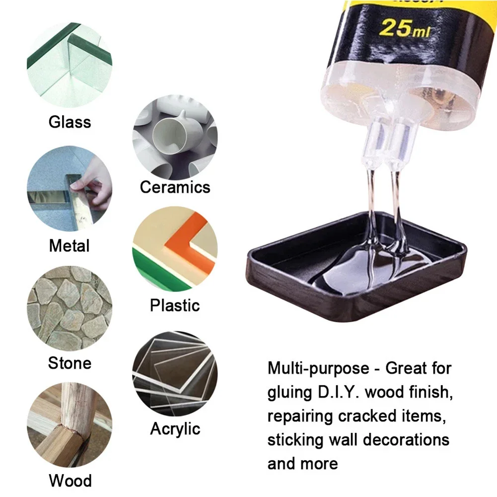 1-3pcs 4/25ml Box Epoxy Resin AB Adhesive Waterproof & High Temperature Resistant All-Purpose Repair Push-Pipe Glue Woodworking