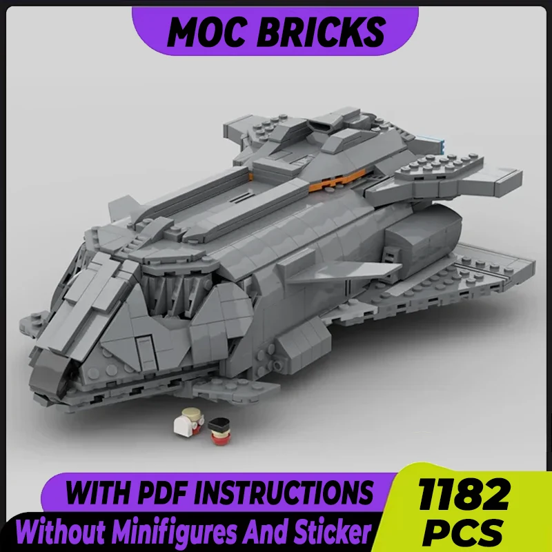 

Large Spaceship Model Moc Building Bricks Elite Dangerous Federal Technology Modular Blocks Gift Christmas Toy DIY Sets Assembly