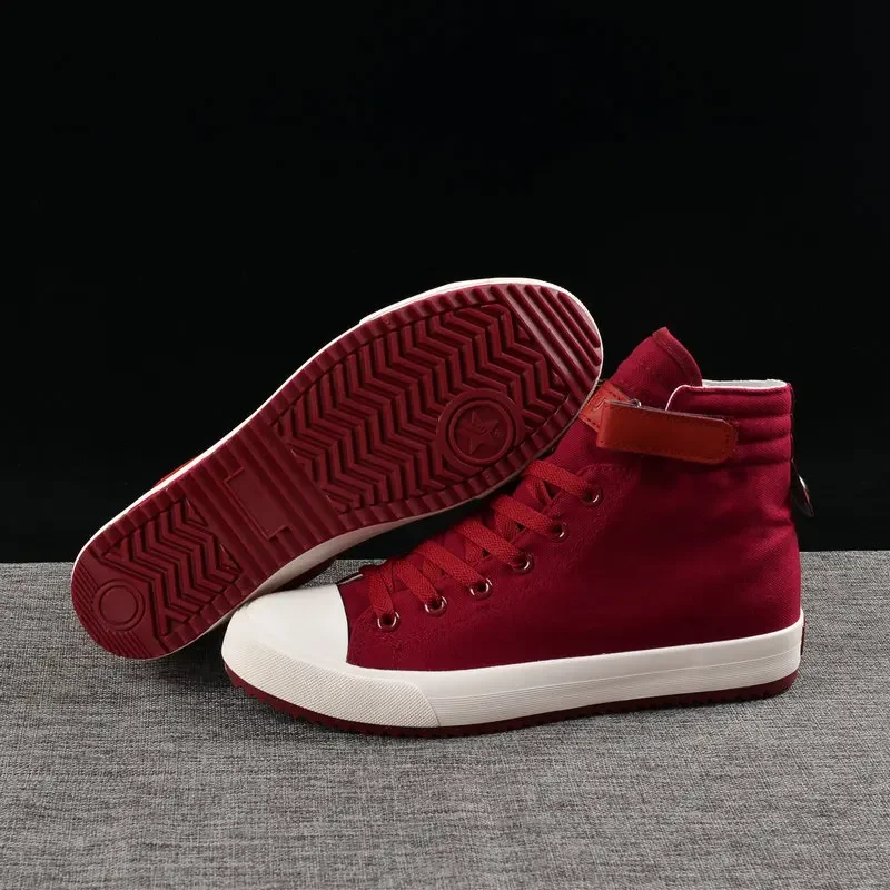 Mode Sneakers Mannen Schoenen Mannelijke Canvas Schoenen Hoge top Sneakers Mannen Casual Schoenen Zwart Wit Doek Schoeisel d678