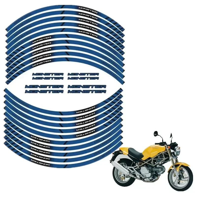 For DUCATI MONSTER 600 620 696 750 900 937 1100 Motorcycle Motor Parts Contour Wheel Decoration Decal Sticker - B