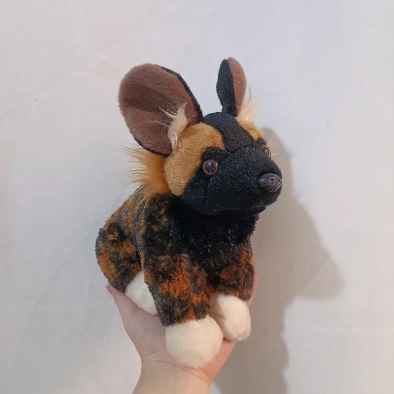 Lifelike Hyena Brown spotted Dog Emulational Animal Cute Stuffed Doll Soft Plush Toy Girl Boy Birthday Christmas Gift 1pc