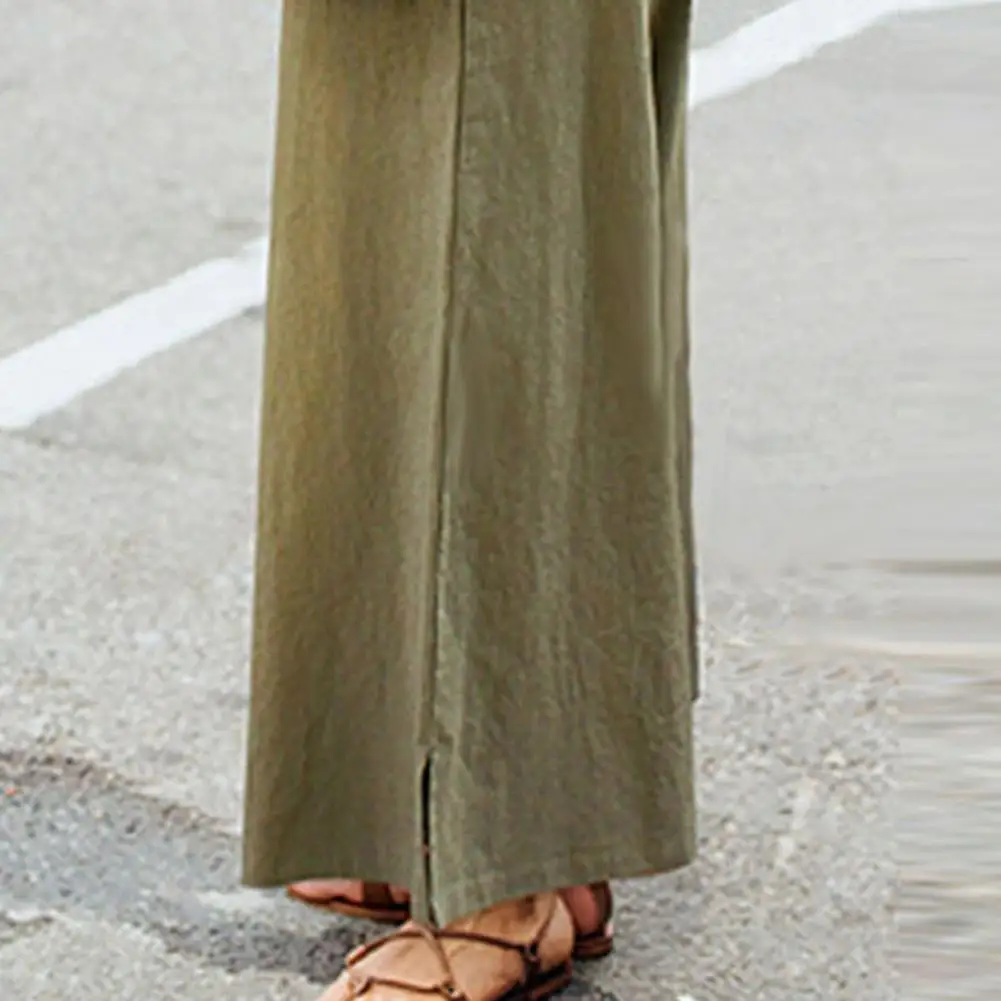 بذلة صيفية واسعة الساق رومبير صيفي بلون سادة فضفاض كاجوال بسيط بدون ظهر كبير الحجم برقبة مربعة وحزام كتف قابل للتعديل #1