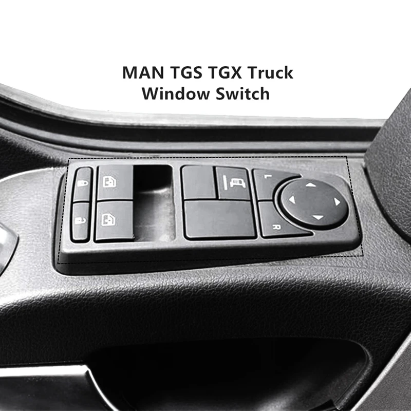 81258067109 Master Power Window Mirror Switch For MAN TGL TGM Truck TGS TGX Window Lift Switch