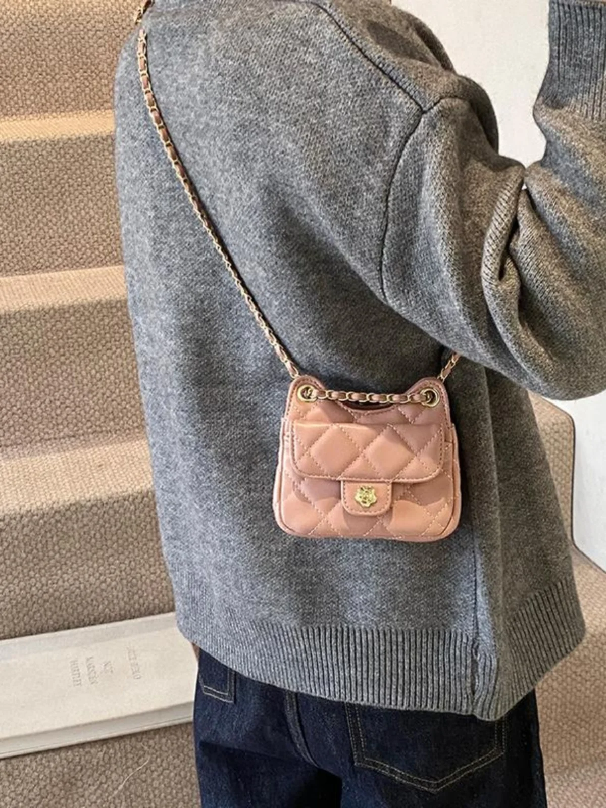 

Faionable Chain Handbag Women's Bag 2024 New Autumn Winter Luxury Small Luxury High-End Feeling Crossbody Bag