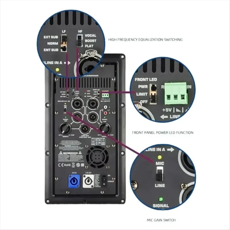Professional K12A Power Amp Module 1000 Watt Continuous Class D Power Amplifier Broad for QSC K8,K10,K12 Powered Speaker