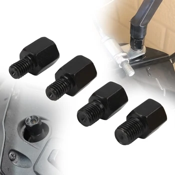 Motorfiets Spiegel Conversie Schroef M8 M10 Paar Zwart 10MM 8MM Achteruitkijkspiegels Conversie Bolt Met de klok mee Universeel Gemodificeerd Onderdeel
