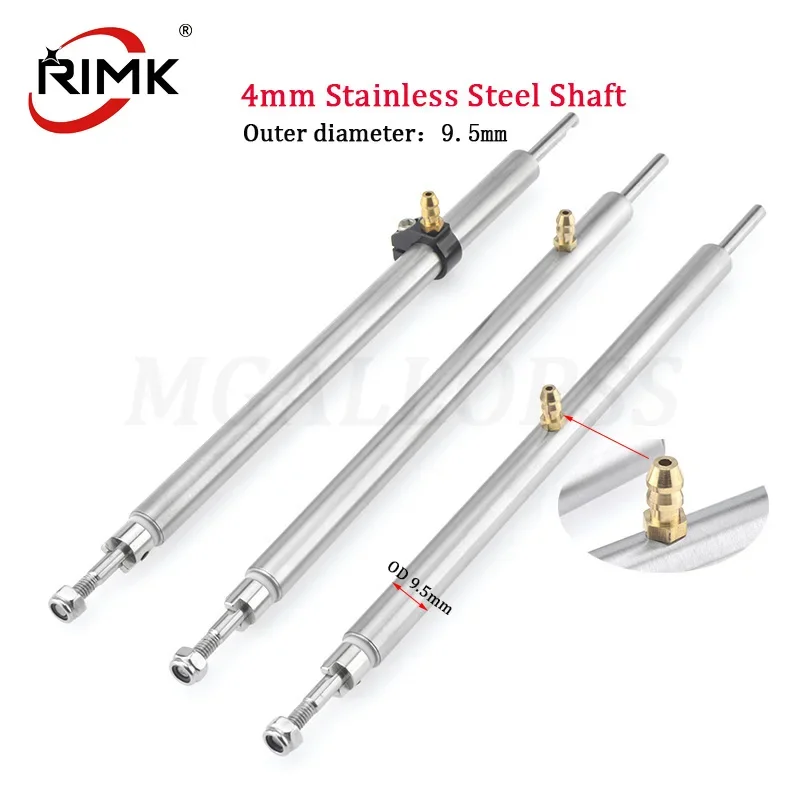 RC Boat L10/13/15/20/25/30/35cm Length Stainless Steel Tube+Grease Nozzle+4mm Stainless Steel Shaft for RC Electric Racing Boat