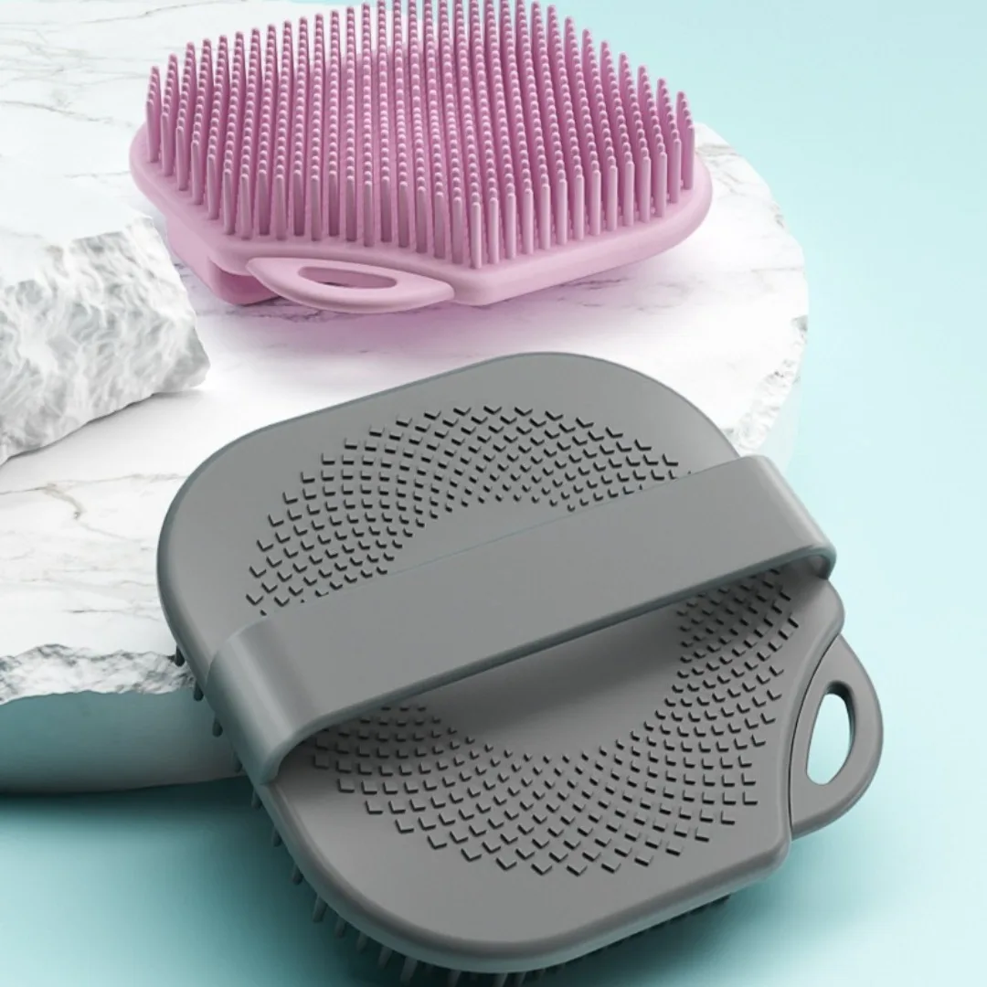 Silicone Body Scrubber Brush Soft Skin Massager Body Wash Mud Removal Bath Shower Scrubbing Brush Exfoliating Scrub Bath Supplie