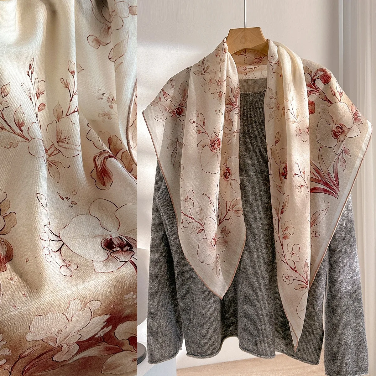 2026 Luxury Premium 100% Wool  - Shawl Wrap Winter 评论和价格