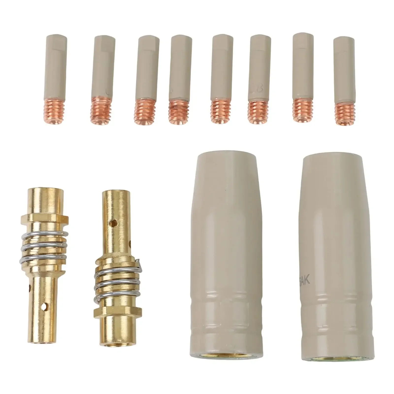 Aviation Aluminum Welding Accessories Airless Gas Nozzle 12PCS Set Enhanced Heat Resistance Improved Conductivity