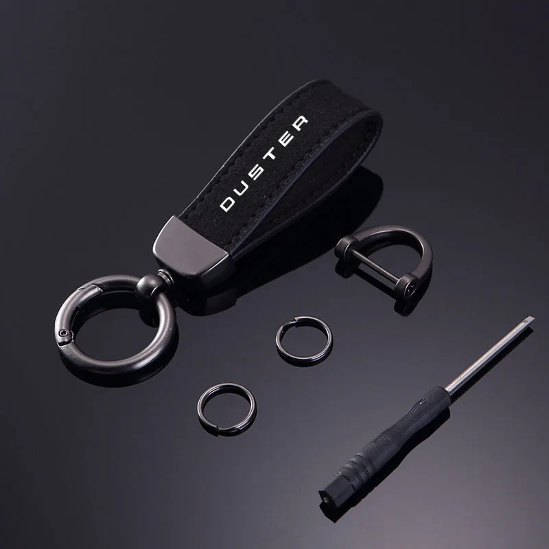 

Suede Car Keychain Promotional Gift with Logo Keychain For Renault Duster 2013-2020 2014 2015 2017 2018 2019 2020 2021