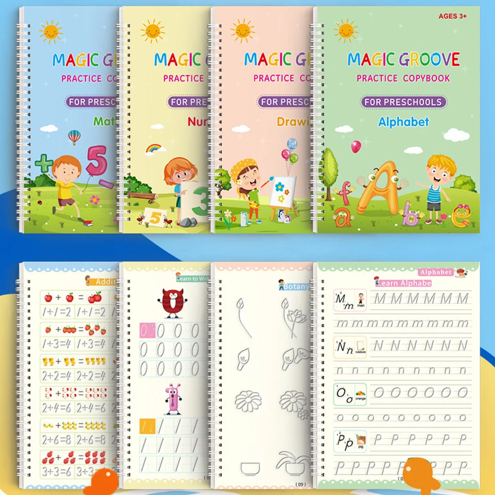 Riutilizzabile Magic Copybook Drawing Toys for Children Montessori Pen Control Training Writing Sticker apprendimento giocattolo educativo per bambini