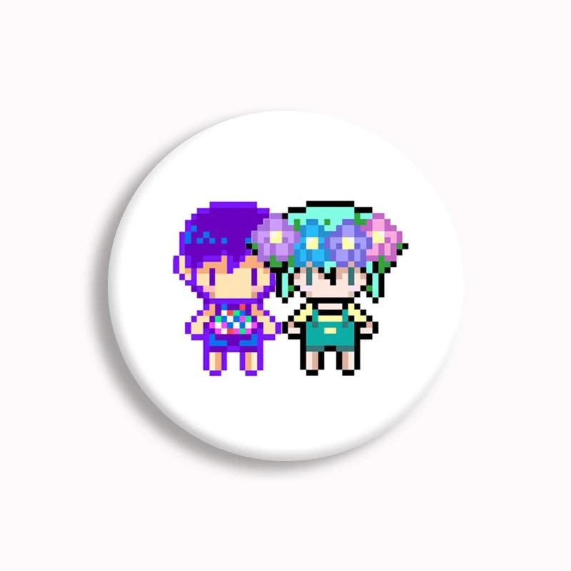 Cool e Funny Cartoon Pixel Omori Game spilla Pin Transgender Flag Sunny Kel Basil Badge Bag gioielli per studenti regalo per bambini 58mm