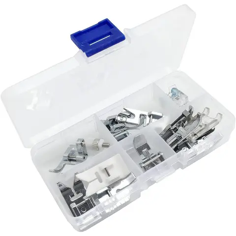 13 st/ask pressarfotssats rullfot invisi dragkedja fot för Brother Singer Janome hushållssymaskin tillbehör 6 best sales symaskinsdelar - №2