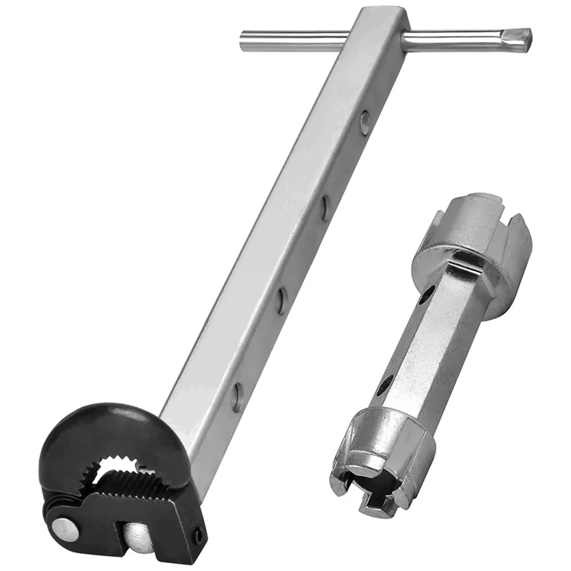 

Basin Wrench Adjustable 3/8In To 1-1/4In Capacity Jaw For Tub Plumber Wrenches Tool