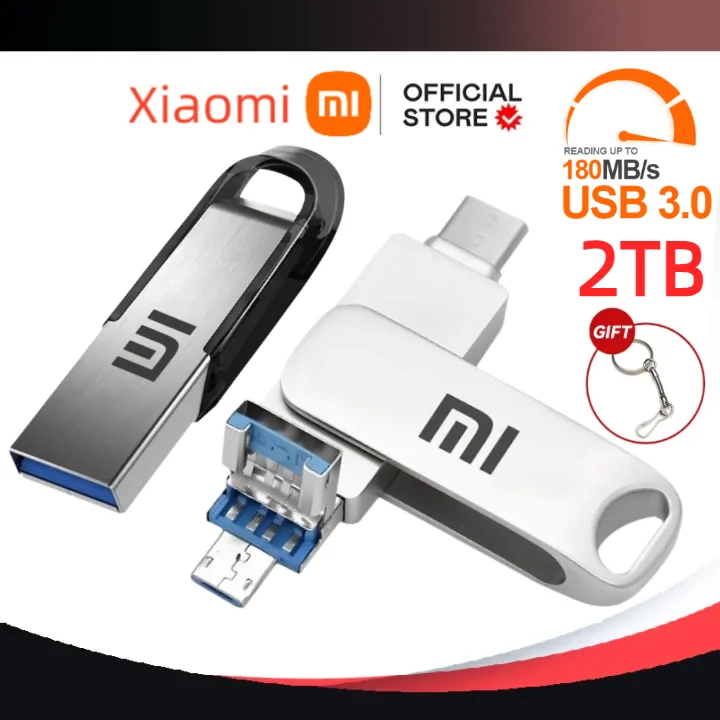 

Xiaomi 3 In1 USB Flash Drive USB 3.0 Mini Pendrive 256GB 128GB 64GB OTG Pen Drive Read Speed up to 100M/ s Memory Stick U Disk