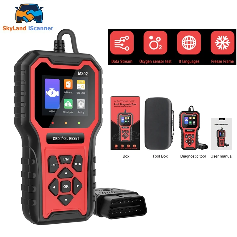 Best Price Multi-language M302 Multi-functional M302 Code Reader Tool Clear Fault Automotive Scanner Car Diagnosis Tool