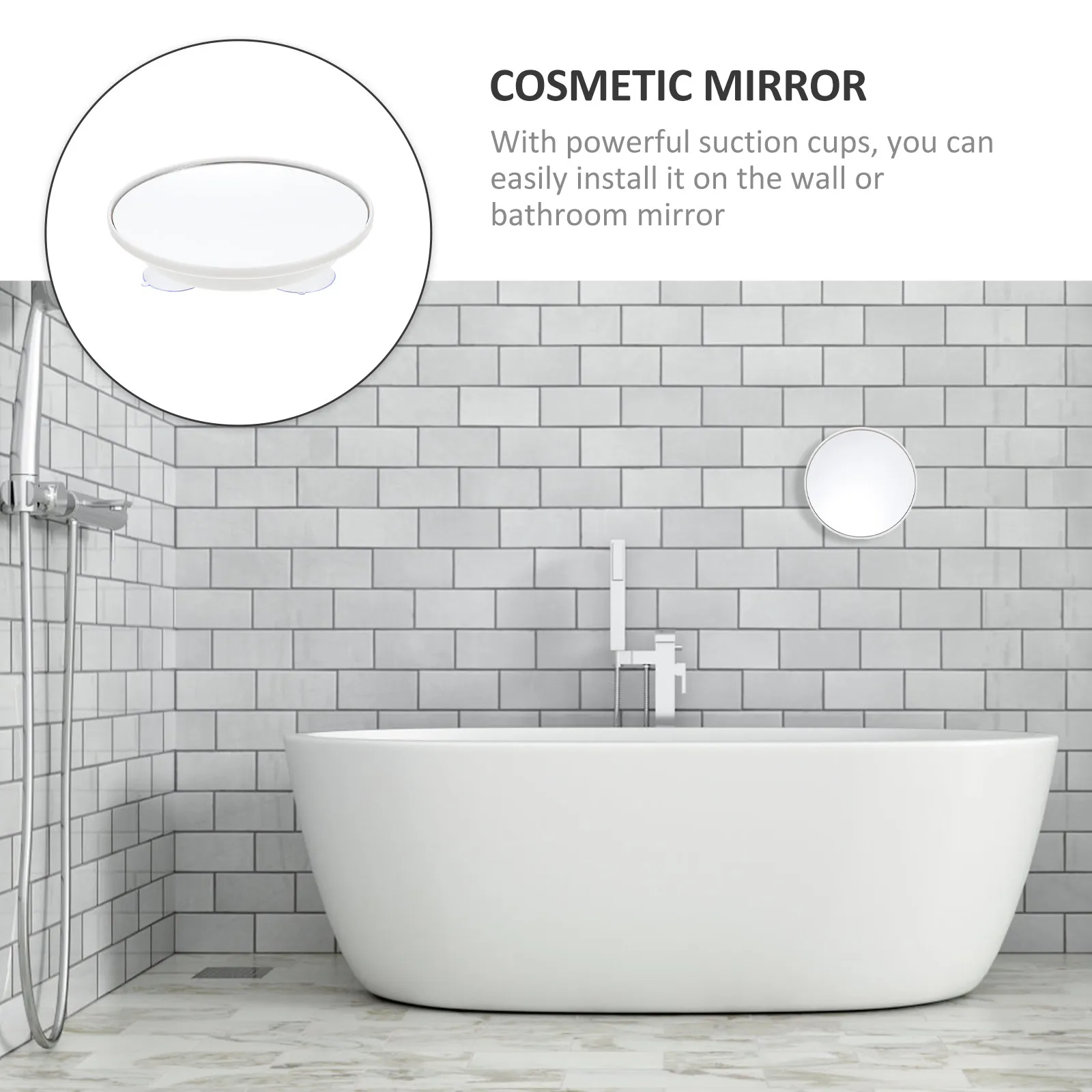 

Зеркало для макияжа HD с 10-кратным увеличением, на присоске, для ванной комнаты, 10-кратные увеличительные зеркала