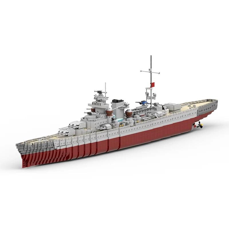 

WW2 Germany Gneisenau Battleship Building Blocks Model Kit Warship Boat Bricks Toys For Children Kids Birthdays Christmas Gifts