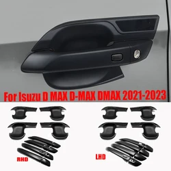 LHD RHD For Isuzu D MAX D-MAX DMAX 2021-2023 ABS Car External Door Handle Catch Cover Door Bowl Protection Trim Sticker