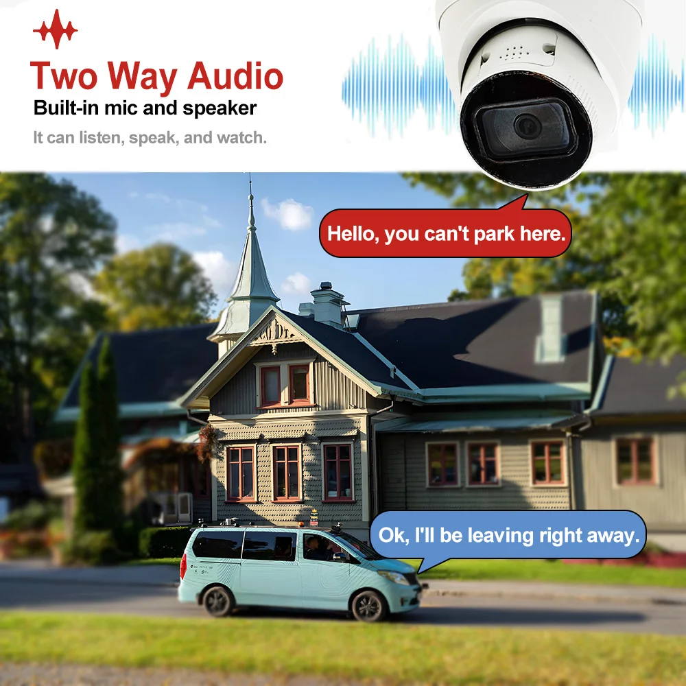 6MP Fixed-Focal IP Camera IR 40m Two-way Talk Perimeter Protection Face& Object Detection People Counting IP67 PoE SD Card Slot