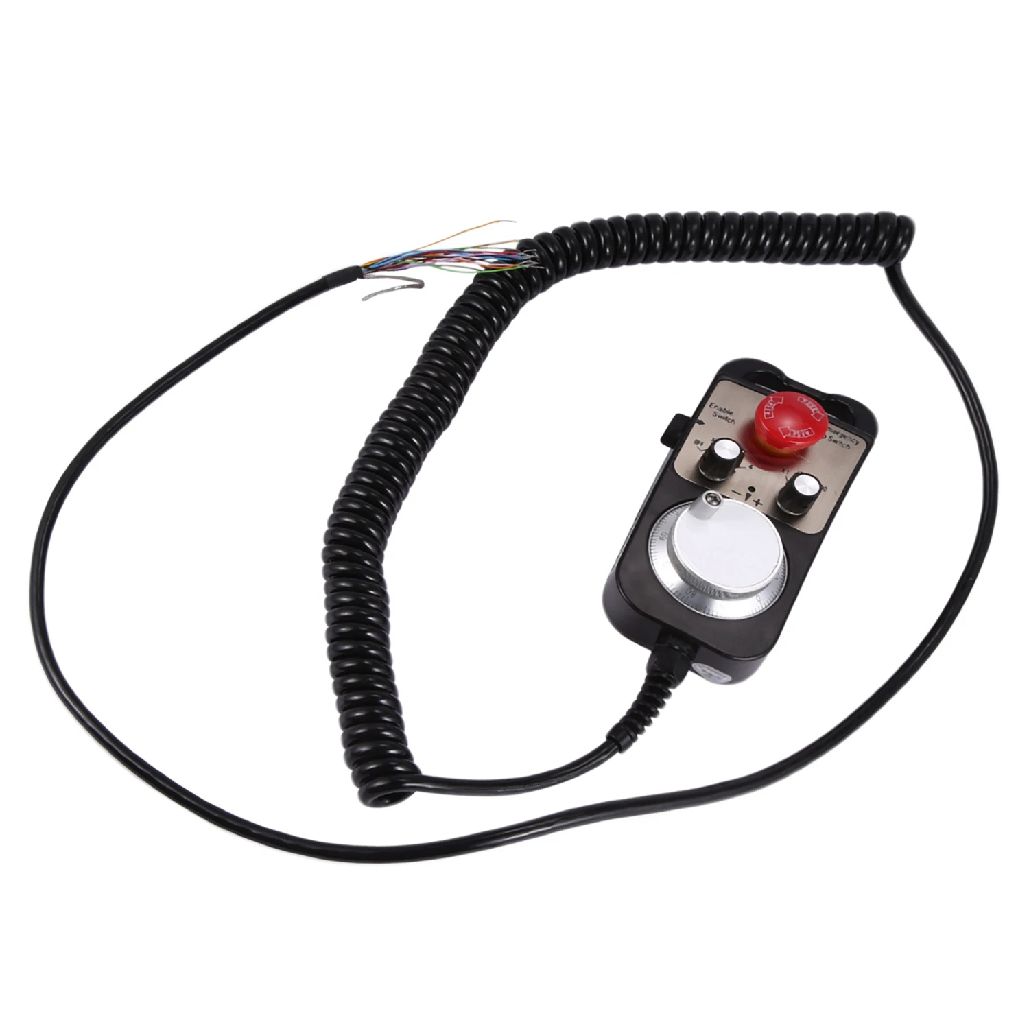 Mar.Universal Cnc 4 Axis Mpg Pendant Hand Wheel 100 Pulse 5V & Emergency Stop Cnc Router Handwheel 4Axis Type