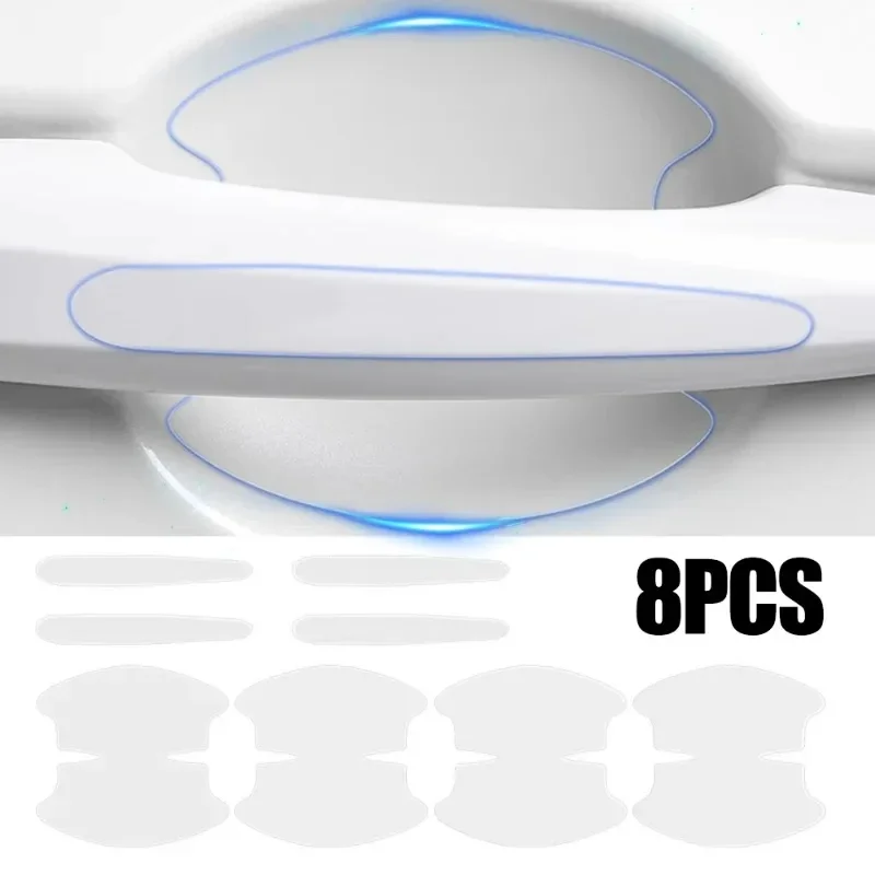 Invisible Car Door Bowl Handle Protective Sticker Anti-collision Scratch-resistant Protection Clear Strip Stickers Car Decals