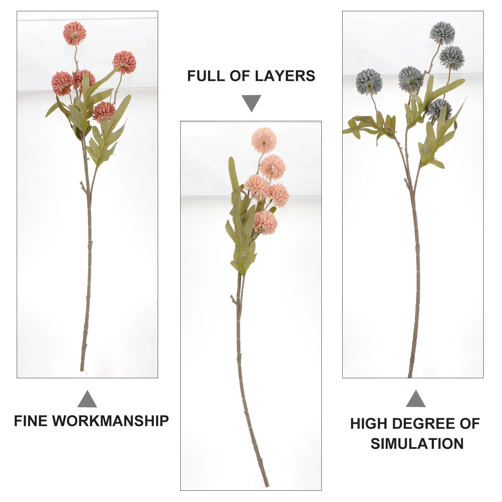 

5 Pcs Chrysanthemum Ball Flower Fake Artificial Flowers Decoration Simulation Ornament