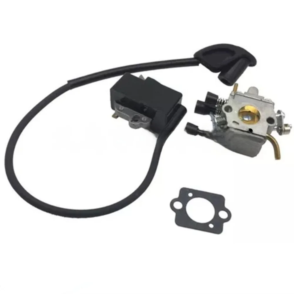 Carburetor and Ignition Coil Replacement Set for FS120 FS200 FS250 Trimmers HZPJ Engine System Lawn Mower Maintenance Solution