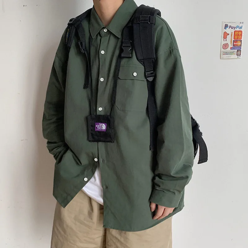 

2025 Spring Summer Japanese Streetwear High Quality Casual Shirt Men Daily Clothing Couple Long Sleeve Blouse Harajuku Clothing